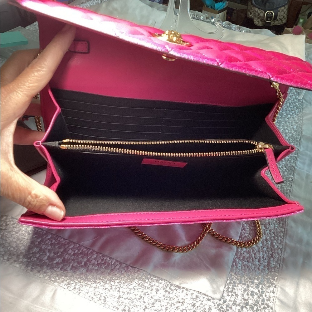 Versace La Medusa Velvet Pink💞NWT PURSE - Picture 10 of 17